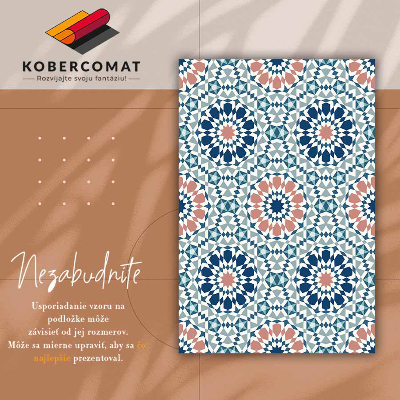 Vinyl floor rug Moroccan geometry