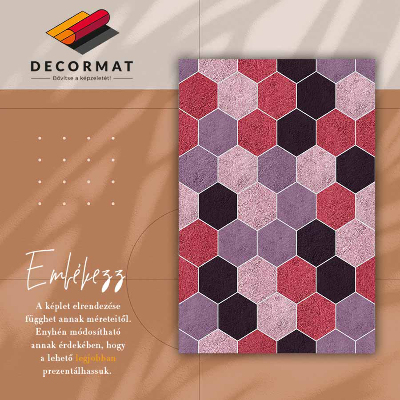 Vinyl floor rug Textural hexagons