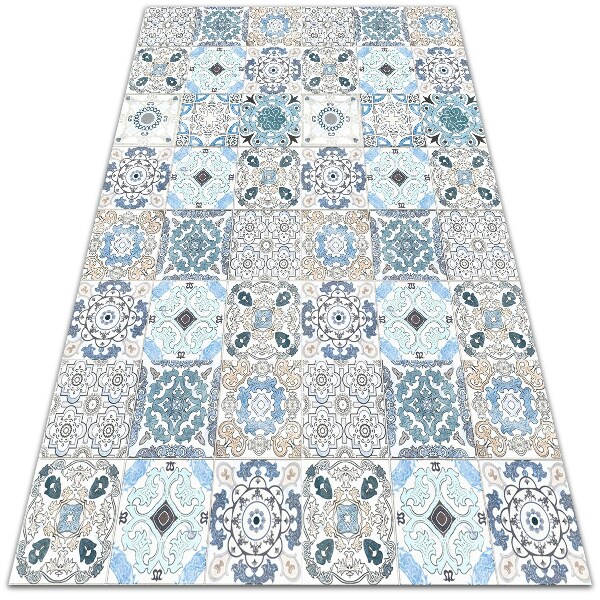 Fashionable vinyl rug Portuguese tiles