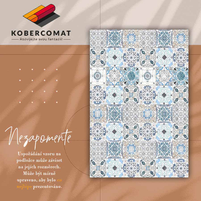 Fashionable vinyl rug Portuguese tiles