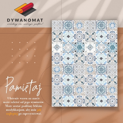 Fashionable vinyl rug Portuguese tiles