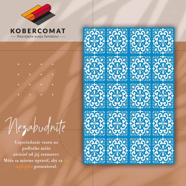 Fashionable vinyl rug Portuguese tiles