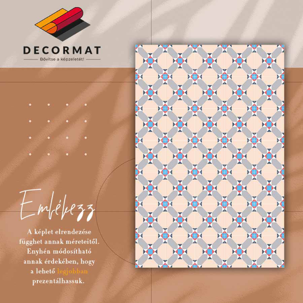 Indoor vinyl PVC carpet Moroccan rhombuses