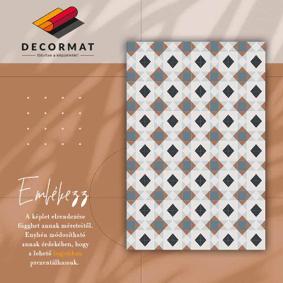 Fashionable vinyl rug Geometric rhombuses