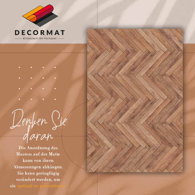 Fashionable vinyl rug Herringbone parquet