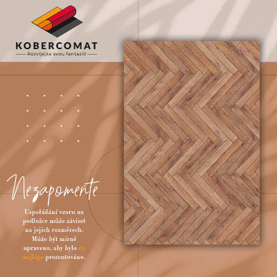 Fashionable vinyl rug Herringbone parquet