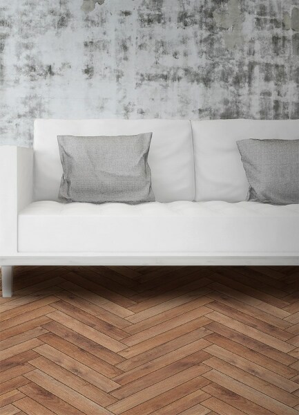 Fashionable vinyl rug Herringbone parquet