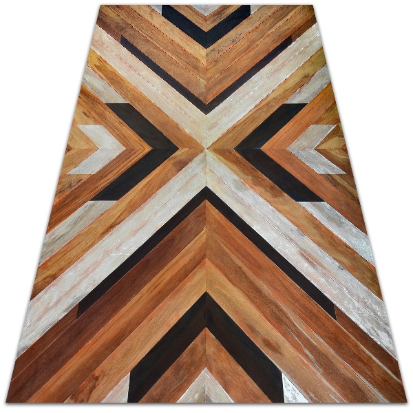 Vinyl floor rug Geometric braid - Decormat.co.uk