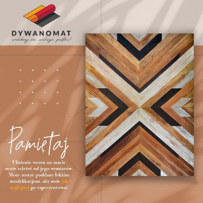 Fashionable vinyl rug Herringbone parquet