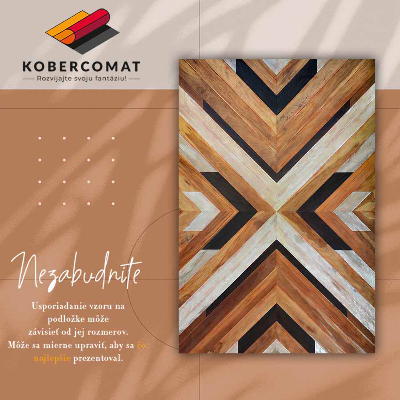 Fashionable vinyl rug Herringbone parquet