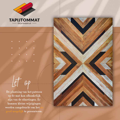 Fashionable vinyl rug Herringbone parquet