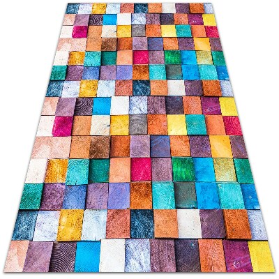 Universal vinyl carpet Wooden cubes