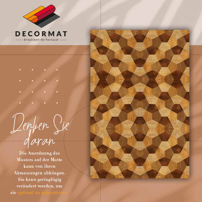 Vinyl floor rug Parquet geometry