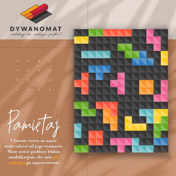 Interior PVC rug Tetris cubes