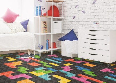Interior PVC rug Tetris cubes