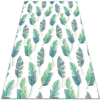 Indoor vinyl PVC carpet Tropical leaves