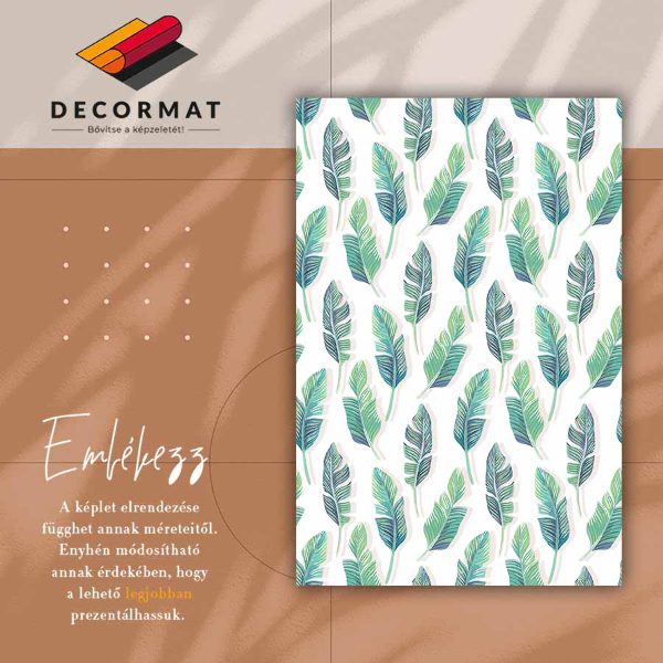 Indoor vinyl PVC carpet Tropical leaves
