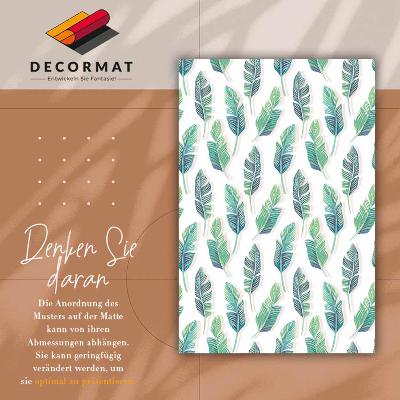 Indoor vinyl PVC carpet Tropical leaves