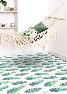 Indoor vinyl PVC carpet Tropical leaves