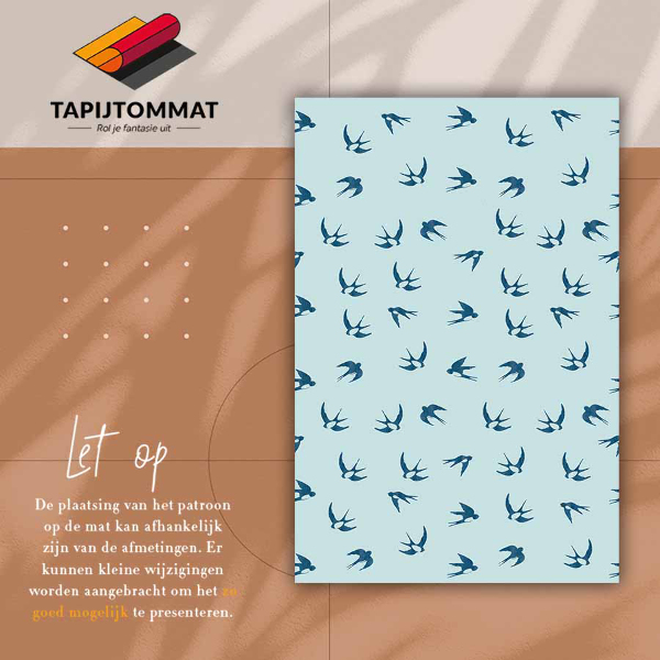 Interior PVC rug Swallows