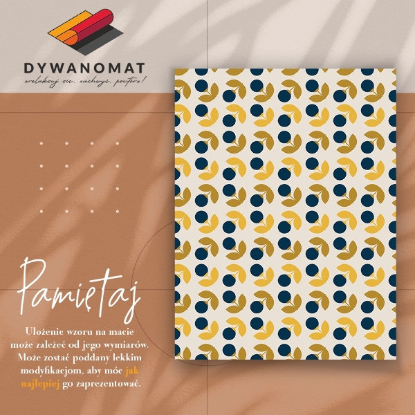 Universal vinyl carpet Repeatable flowers