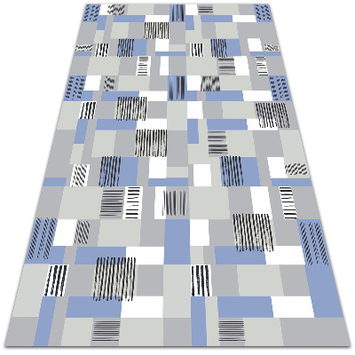 Vinyl floor rug Geometric rectangles