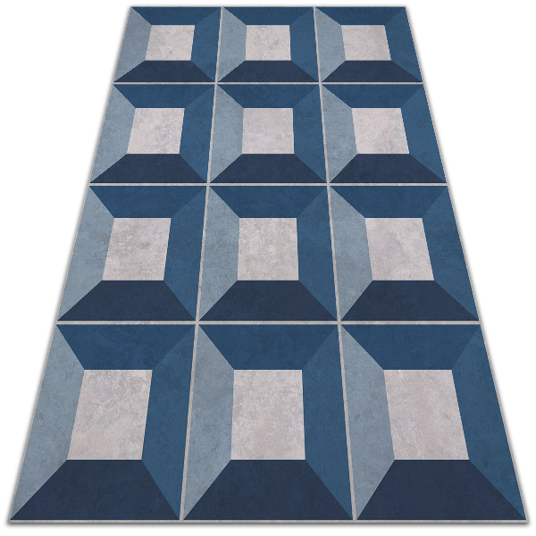 Indoor vinyl PVC carpet Cubist shapes