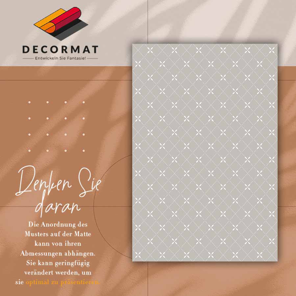 Fashionable vinyl rug Delicate crosses