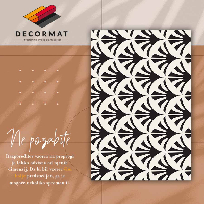 Universal vinyl carpet Geometric leaves