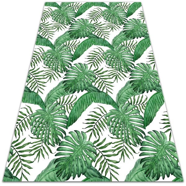 Vinyl floor mat Palm leaves