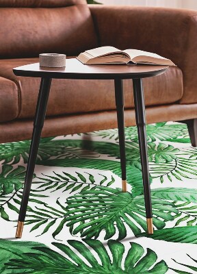 Vinyl floor mat palm leaves