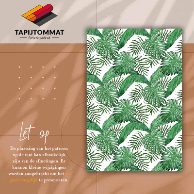 Vinyl floor mat Palm leaves