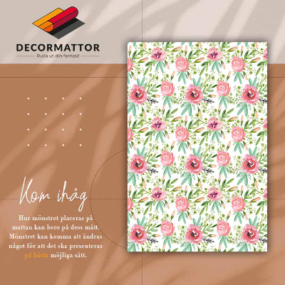 Universal vinyl carpet Watercolor roses