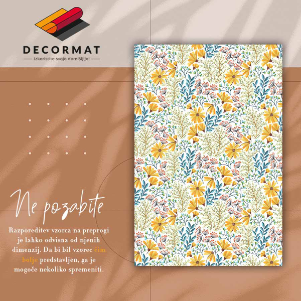 Universal vinyl rug Spring flowers