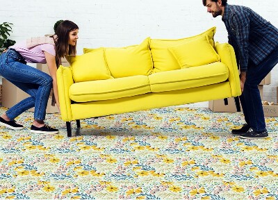 Universal vinyl rug Spring flowers