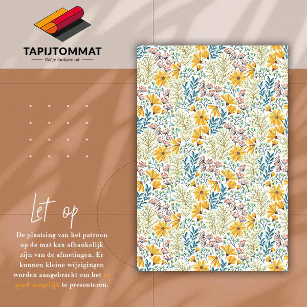 Universal vinyl rug Spring flowers
