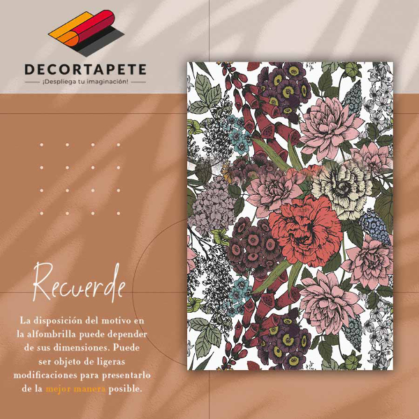 Indoor vinyl PVC carpet Various flowers