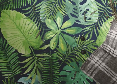 Indoor vinyl PVC carpet Tropical leaves