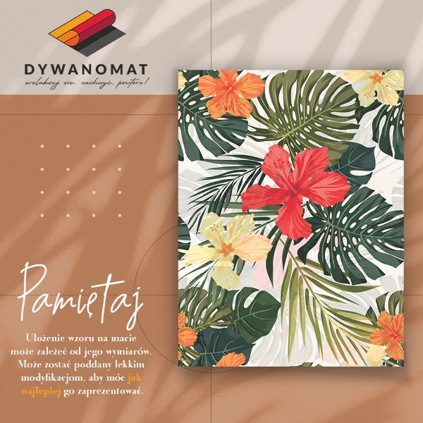 Vinyl floor mat Paradise flowers