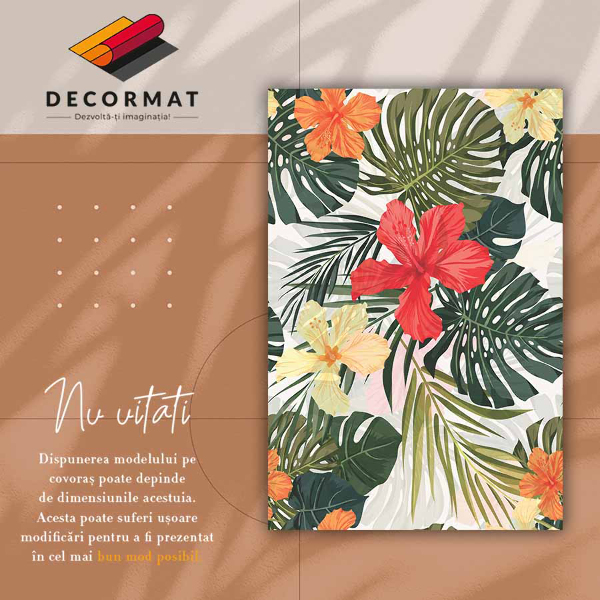 Vinyl floor mat Paradise flowers
