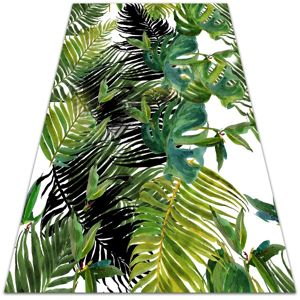 Vinyl floor mat Palm leaves