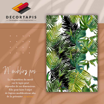 Vinyl floor mat Palm leaves