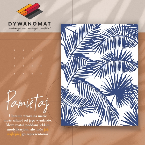 Vinyl floor mat Palm leaves