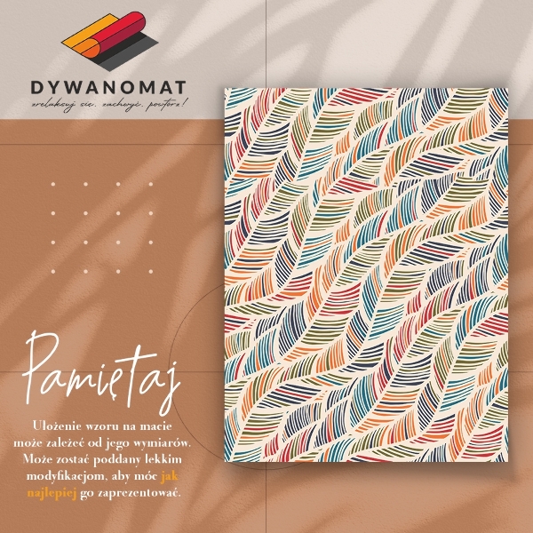Universal vinyl rug Contour leaves
