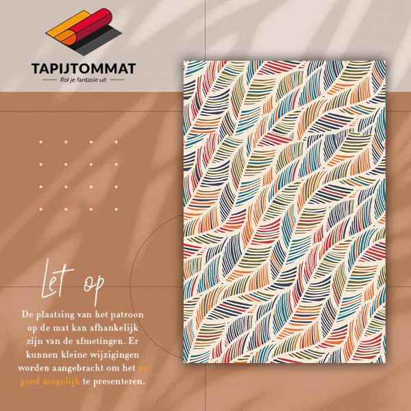 Universal vinyl rug Contour leaves