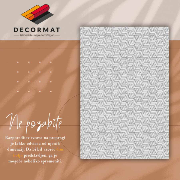 Universal vinyl carpet Geometric cube