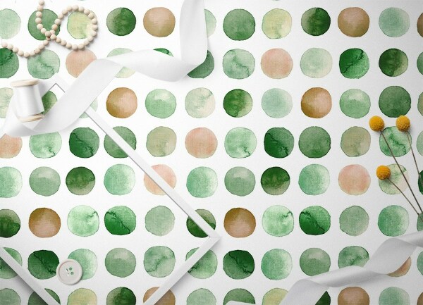 Indoor vinyl PVC carpet Watercolor dots