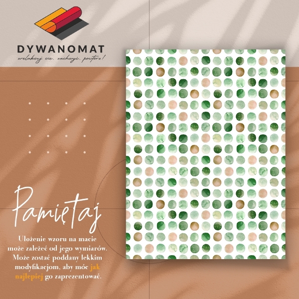 Indoor vinyl PVC carpet Watercolor dots