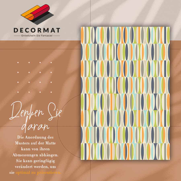 Fashionable vinyl rug Geometric ovals