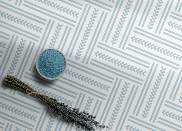 Universal vinyl rug Chevron zigzag
